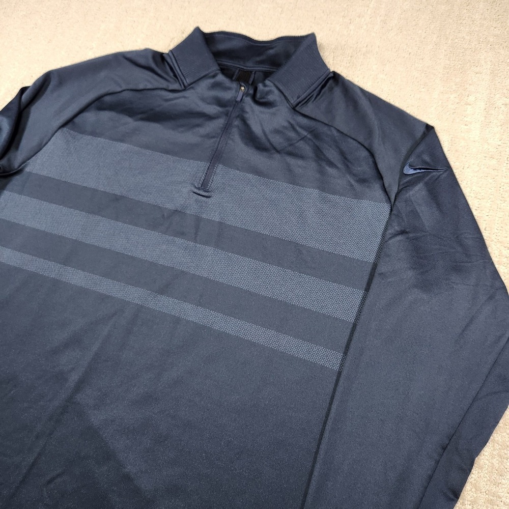 Nike Golf Pullover Men XXL Dri Fit Vapor 1/4 Zip Sweatshirt Performance Blue